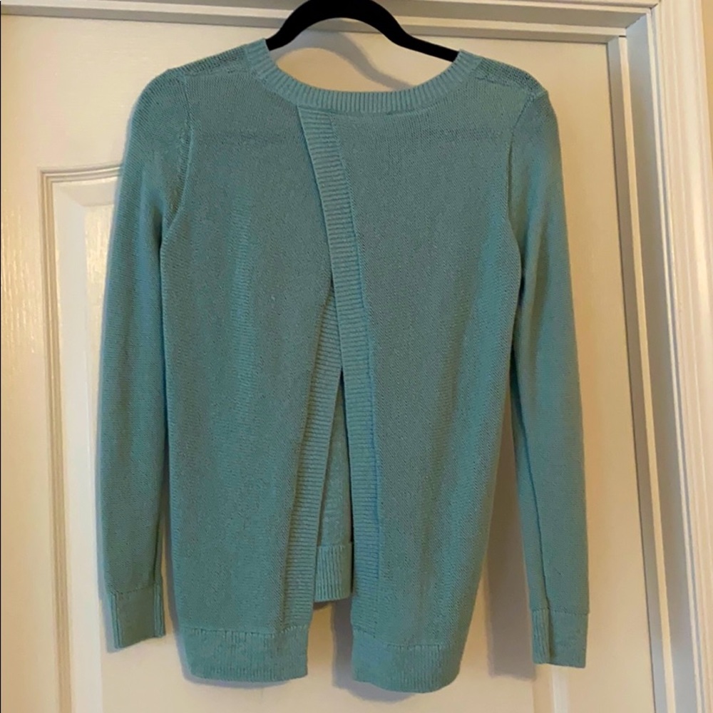 Sea Foam Green LOFT Sweater XS with open back
